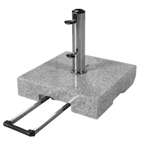 Produktbild: Doppler SL-AZ Trolley Granitsockel 45kg mit Rollen I Schirmständer für Sonnenschirme mit max. 250cm Schirmdurchmesser & 3,2-6,0cm Rohrdurchmesser I Sonnenschirmständer mit Auszieh-Griff