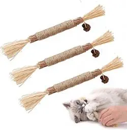 Produktbild: Dorakitten Katzenminzen Sticks, Katzenminze Spielzeug Matatabi Katzen Kauhölzer Silvervine Sticks für Katzen Zahnpflege & gegen Mundgeruch Natürlich Sicher Katzensticks Kausticks Set