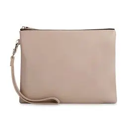 Produktbild: DORIS&JACKY Clutch für Damen, weiches Lammleder, mit Riemen, groß, Lammfell beige, Small