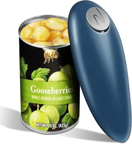 Produktbild: AUIFFER Elektrischer Dosenöffner, Automatischer 360° Deckelöffner, Glatte Kanten, Für Fast Jede Runde Dose, ABS und Edelstahl, Schwarz