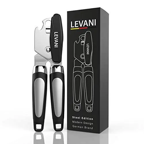 Produktbild: Dosenöffner - Universal Büchsenöffner aus hochwertigem und rostfreiem Edelstahl - 2 in 1 Dosenöffner Senioren mit Flaschenöffner-Funktion - Modern Can Opener - Flaschenöffner