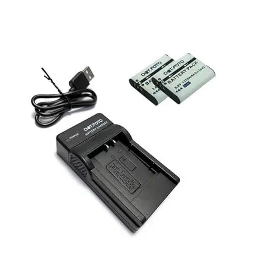 Produktbild: Dot.Foto DB-110 Premium 1270mAh Akku (2er Pack) & USB Ladegerät für Ricoh GR III, WG-6, G900, G900SE