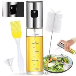Produktbild: Double.S Ölsprüher, Öl und Essig Sprühflasche zum Kochen, Ölspray 100ml Zerstäuber, Wieder Auffüllbar oelsprayflasche für Salat Grillen Backen Kochen