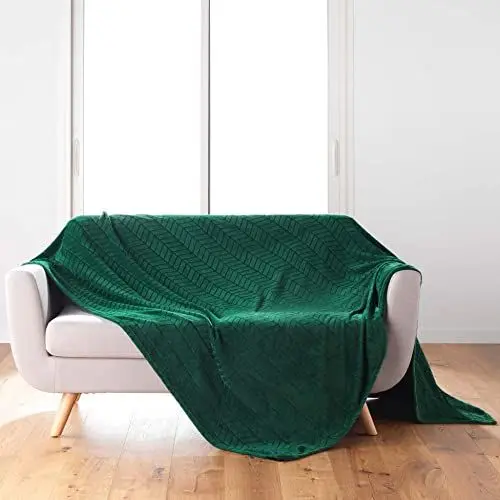 Produktbild: Douceur d'Intérieur Plaid, Grün, 180 x 220 cm