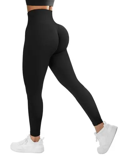Produktbild: DOULAFASS Versteckte Scrunch Leggings Push Up Sport Leggings Damen Lang Blickdichte Yoga Leggings High Waist Gym Sporthose