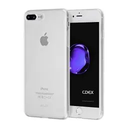 Produktbild: doupi UltraSlim Hülle kompatibel für iPhone 8 Plus / 7 Plus (5,5 Zoll), Ultra Dünn Clear Farbe TPU Glatte rutschfeste Handyhülle Cover Bumper Soft Case Schutzhülle, transparent