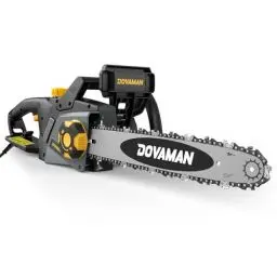 Produktbild: DOVAMAN 2400W Elektro-Kettensäge, Werkzeugloses Ein-Schritt-Spannen, 40cm Oregon Schiene und Kette, 15m/s Kettengeschwindigkeit, Automatischer Öler, Mechanische Bremse und 2 Ketten - DCS01A