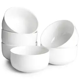 Produktbild: DOWAN Müslischale, Salatschüssel Set 650ml, Suppenschale, Schale Schüssel Set für Salat, Suppen, Ramen, Obst usw. 6 tlg. Set, Weiß