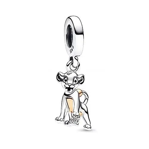 Produktbild: Doyafer 925 Sterling Silber Cartoon Gold Löwen Charme Anhänger kompatibel mit Frauen Armband Charme Urlaub Familie Geschenke