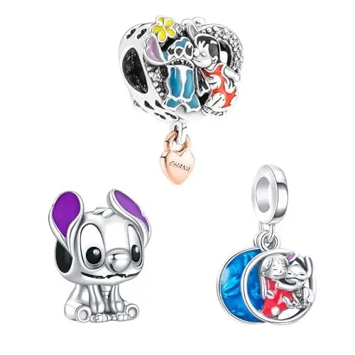 Produktbild: Doyafer 925 Sterling Silber Perlen Dange Charms Geschenk Für Freund Fit Frauen Armband 3-Stück/Paket