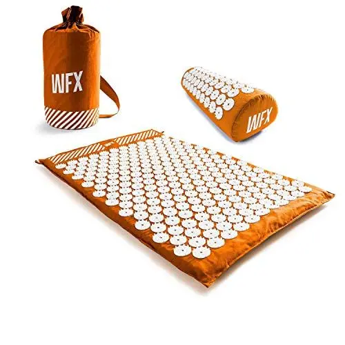 Produktbild: DoYourFitness x WFX Akupressurmatte Set »Jimuta« inkl Akupressur-Kissen - Acupressure Mat zur Massage, Entspannung, Stimulation und Meditation - Orange