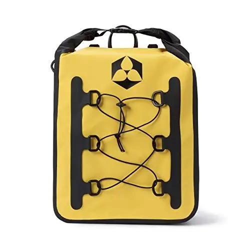 Produktbild: #DoYourOutdoor 3in1 Hinterradtasche mit praktischem Schnellverbindungssystem für Gepäckträger - Wasserdicht & Reflektierend - 23 Liter Fahrradtasche mit Schultergurt, Tragegriff - gelb
