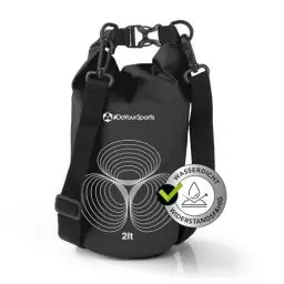Produktbild: #DoYourSports Dry Bag Tasche 2L schwarz | Wasserdichter Rucksack | Wasserfester Beutel & Packsack | Drybag ideal für Boot, Kajak, Angeln und Camping