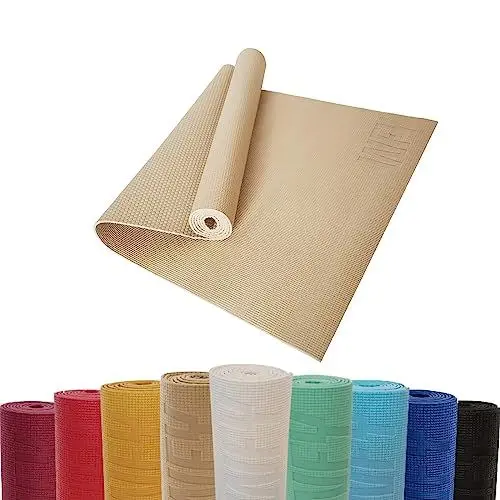 Produktbild: DoYourYoga Fitnessmatte Yogamatte »Kirana« aus ECO-PVC - 183 x 61 x 0,4 cm - rutschfest & robust - Gymnastikmatte Yoga Matte Trainingsmatte Pilates Workout - Caramel