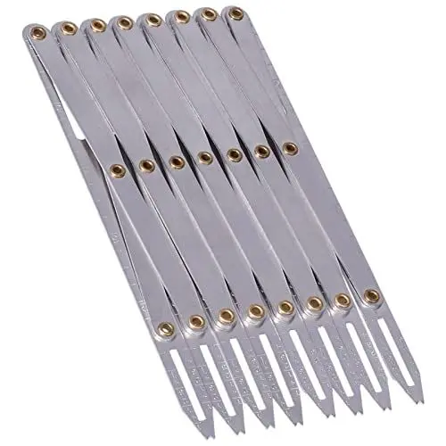Produktbild: Dpofirs Expanding Nählehre Aluminium Nählehre Quilten Knopf Nähwerkzeug, Quilten Equal Space Divider Nähwerkzeuge für Craft Plissee Button Space