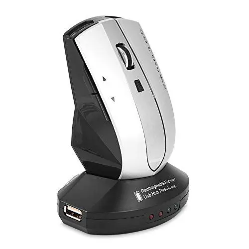Produktbild: Dpofirs Kabellose Wiederaufladbare Maus mit Ladestation, 2,4 G Kabellose Ergonomische Optische Maus für Notebook, PC, Laptop, Computer(Blau)