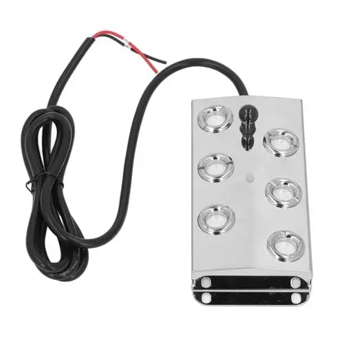 Produktbild: Dpofirs Mist Maker Fogger, 1,5 M Kabel Wasser Mister Fogger, Ultraschall Wasser Teich Brunnen Fogger Edelstahl 6 Köpfe Leise Ultraschall Mis