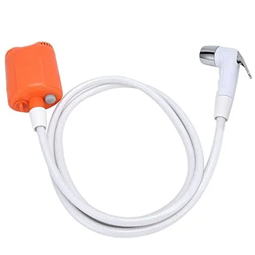 Produktbild: Dpofirs Tragbare Camping-Dusche, Outdoor-Haustier-Duschset, Outdoor-Camping-Dusche, für Familien-Camp-Wandern (Orange)