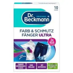 Produktbild: Dr. Beckmann Farb & Schmutzfänger Ultra | langanhaltender Farbschutz für dunkle Wäsche und intensive Farben | ultrastark und mit Aktivkohle für Farbbrillianz | 10 Tücher