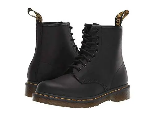 Produktbild: Dr. Martens Damen Boot met 8 oogjes Springerstiefel, Black Greasy, 46 EU
