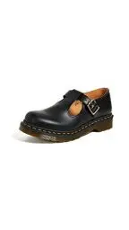 Produktbild: Dr. Martens Damen Polley Mary Jane Halbschuhe, Black Smooth, 39 EU