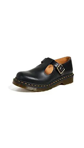 Produktbild: Dr. Martens Damen Polley Mary Jane Halbschuhe, Black Smooth, 39 EU