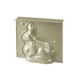 Produktbild: Dr. Oetker Backform Hase zu Ostern – 600 ml Füllvolumen – 3D Kuchenform in Gold mit Antihaftbeschichtung und Osterhase als Motiv zum backen – Leckere Deko in Osterhasenform