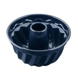Produktbild: Dr. Oetker Gugelhupf Backform Ø 18 cm Back-Liebe Emaille – Schnitt- & kratzfeste Gugelhupf Form mit Emaille – 18er Gugelhupfform in Dunkelblau