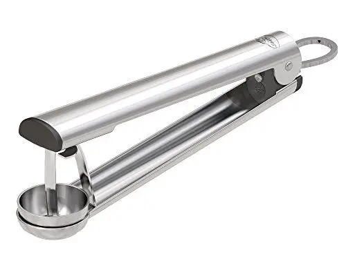 Produktbild: Dr. Oetker Kirschentkerner PROFI, Kirschentsteiner aus Edelstahl, Kirschkernentferner mit Verschlussmechanismus (Farbe: Silber), Menge: 1 Stück