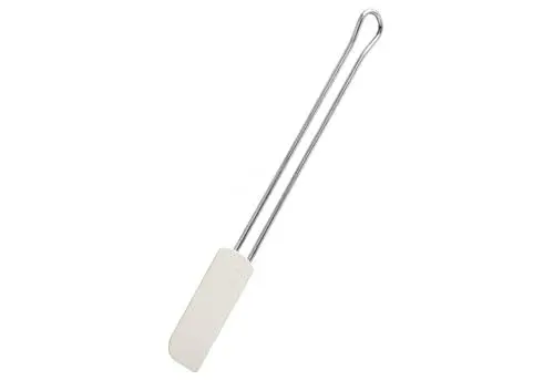Produktbild: Dr. Oetker Teigschaber 26cm, Küchenschaber aus Edelstahl mit Funktionsteil aus Silikon, zum Verstreichen und Ausschaben, (Farbe: weiß/silber), Menge: 1 Stück