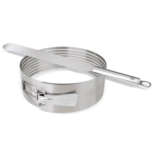 Produktbild: Dr. Oetker Tortenboden-Schneidhilfe Ø 26-28 mit Tortenmesser, hochwertiger Backhelfer zum Schneiden von Böden