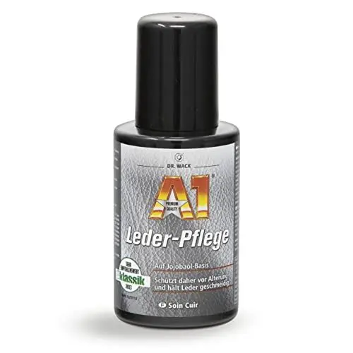 Produktbild: DR. WACK - A1 Lederpflege für Auto 250 ml - Autoleder-Pflege mit Jojobaöl - Innenraumpflege Auto - Schutz vor Ausbleichen & Rissbildung - für Glatt- & Kunstleder - Hochwertige Autopflege