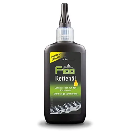 Produktbild: DR. WACK F100 Kettenöl für Fahrrad 100 ml - Kettenschmiermittel für weniger Verschleiß & Reibung - Kettenpflegeöl mit Langzeitwirkung - Schmiermittel für alle Fahrräder - Hochwertige Fahrradpflege