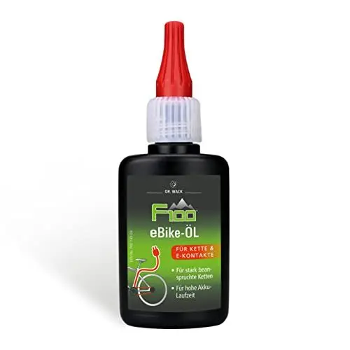Produktbild: DR. WACK F100 Kettenöl für E-Bike 50 ml - Kettenschmiermittel für weniger Verschleiß & Reibung - Kettenpflegeöl für Elektrofahrrad - Schmiermittel für Ebike Ketten - Hochwertige Fahrradpflege