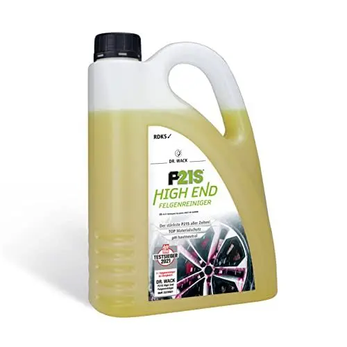 Produktbild: DR. WACK - P21S HIGH END Felgenreiniger 2 Liter - Felgen Spray mit Gel-Formel & Wirkindikator - Schnelle & schonende Reinigung - pH-hautneutral & biologisch abbaubar - Hochwertige Autopflege