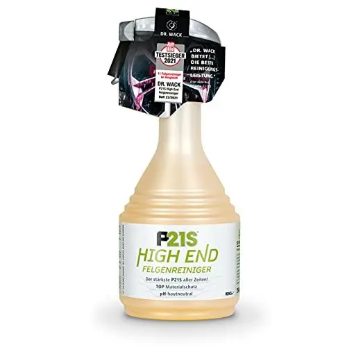 Produktbild: DR. WACK - P21S HIGH END Felgenreiniger 750 ml - Felgen Spray mit Gel-Formel & Wirkindikator - Schnelle & schonende Reinigung - pH-hautneutral & biologisch abbaubar - Hochwertige Autopflege