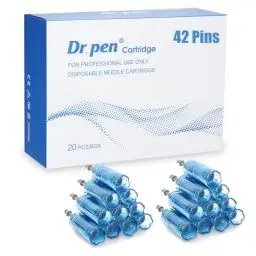 Produktbild: Dr. pen Ultima M8S/A8S/A9 Cartridges 42 Pins - 20 Stück für Aknenarben, Dehnungsstreifen, Flecken, Faltenentfernung und Hautpflege - 100% authentische Dr pen Patronen(20 Stück, 42 Pins für M8S/A8S/A9)