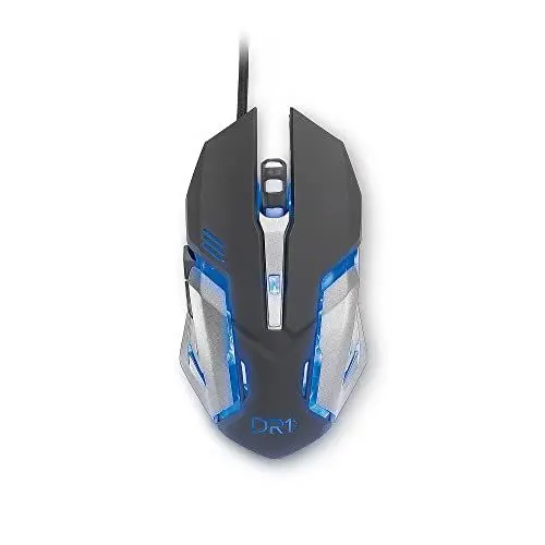Produktbild: DR1TECH (Amazon Exclusive) Avenger Gaming Maus Mit Kabel - 6 Tasten Für Bis Zu 3200 DPI - Leichtes Und Strapazierfähiges Design - Ergonomische Gaming Maus Für PC/PS4/XBOX