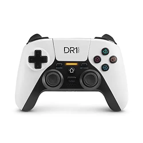 Produktbild: DR1TECH ShockPad II Controller Für PS4 / PS3 Kabelloser - Gaming Joystick DESIGN NEXT-GEN Kompatibel Mit PC/IOS - Touch Pad Und Doppelter Vibration (Weiß)