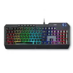Produktbild: DR1TECH Wasp RGB Gaming Tastatur Für PC/PS4 Mit LED Hintergrundbeleuchtung - 104 Tasten Mit 26-Tasten Anti Ghosting - USB Tastatur Mit Kabel (QWERTZ Internationales-Layout)
