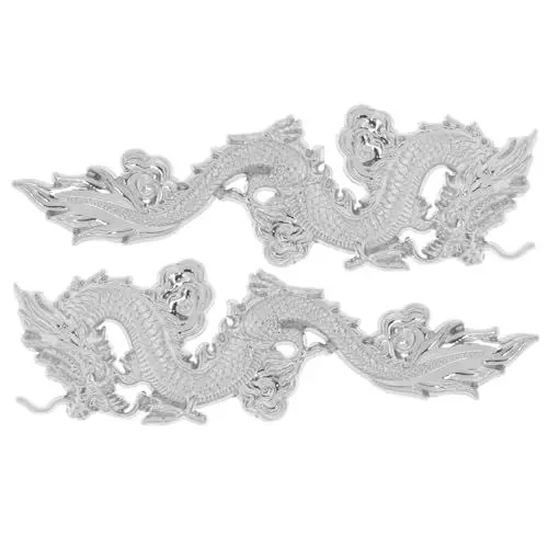Produktbild: Drachen Auto Embleme Aufkleber Abzeichen 2 Stück 3D Metall Drachen Aufkleber Auto Dekorationen Für Chinesische Neujahrsdekorationen 2024 A