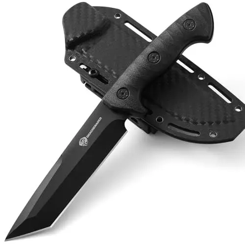 Produktbild: DRACHENADER Fulltang Tanto Survival Messer 5mm Dicker Stahl Outdoor Jgad-Messer XR-B01-FT mit Kunststoffscheide