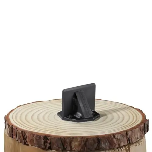 Produktbild: DRAGON RIOT Kleiner Manueller Holzspalter Schwarz, Brennholzspalter Robuster Brennholz Anzündspalter aus Stahl, Tragbar Holzspaltkeil für kleine Holzöfen und Kamine