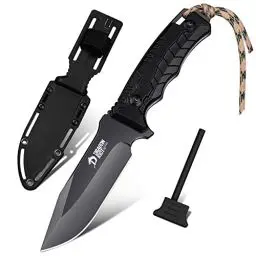 Produktbild: DRAGON RIOT Outdoor Messer Survival, Bushcraft Messer Full Tang, Survival Messer Feststehende Klinge mit G10 Griff, Jagdmesser mit Scheide, Cooles Camping Messer Outdoor