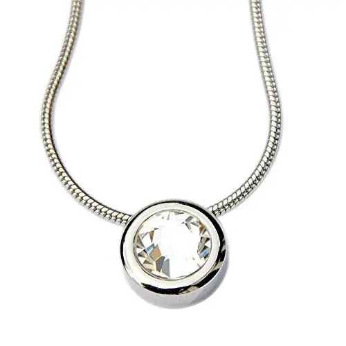 Produktbild: Dragon Eye Miore White Diamond Schmuck Set Energetix 4you 459 Swarovski Solitaire Magnet Kettenanhänger plus Magnetix 1788 Schlangenkette