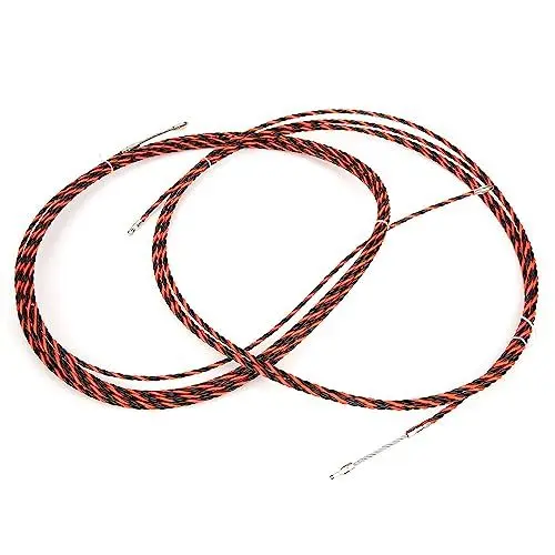 Produktbild: Drahteinfädler, Elektrischer Drahteinfädler aus Stahldraht mit 2 Kabelbefestigungen, Flexiblem Vorfach, Wand- und Bodenkanal für Belegte Kanäle und Fischband (20M (einschließlich