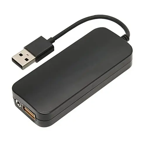 Produktbild: Drahtloser Carplay Adapter, Usb Carplay Dongle Adapter Upgrade Wired to Wireless Carplay unterstützt für Wired Mirroring, Plug and Play Carplay Dongle mit 3.5mm Audio Interface