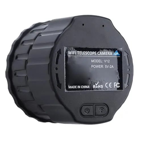 Produktbild: Drahtloses Digitales WiFi Okular, HD 4 Megapixel Kamera für Optische 25 mm 50 mm Teleskope und Mikroskope, Elektronische WiFi Okularkamera für 1,18 1,97 Zoll Teleskope (Black)