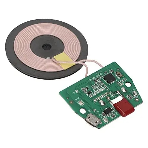Produktbild: Drahtloses Lademodul, Qi-Standard-Wireless-Ladegerät-Sendermodul PCBA-Leiterplattenspule Micro-USB-Anschluss DIY Wireless-Ladegerät-Teile