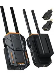 Produktbild: Drahtloses Videoübertragungs Set 200M, Lemorele 5G 1080P HDMI Wireless Video Transmitter and Receiver mit HDMI Loopout und IR für Live Stream, Filmemachen und Fotografie,2 * 4400 mAh Battery Included